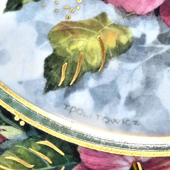 Franklin Mint Heirloom Royal Doulton Imperial Hummingbird LE Plate Collectible - Picture 2 of 10
